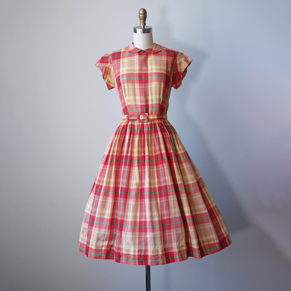 1940’s Vintage Plaid Dress
